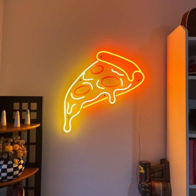 Pizza - Zeichen aus Neon-LEDs
